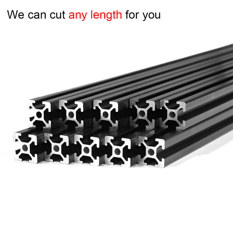 1 stück 2 Stück 20x20 T Slot 6mm CNC Europäischen Standard Schiene Aluminium Extrusion Profil Freies cut