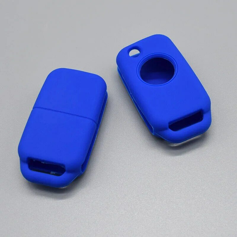 Silicone car key fob case cover skin shell holder for Mercedes Benz W168 W124 W202 one 1 Button Flip Folding Key protect Shell