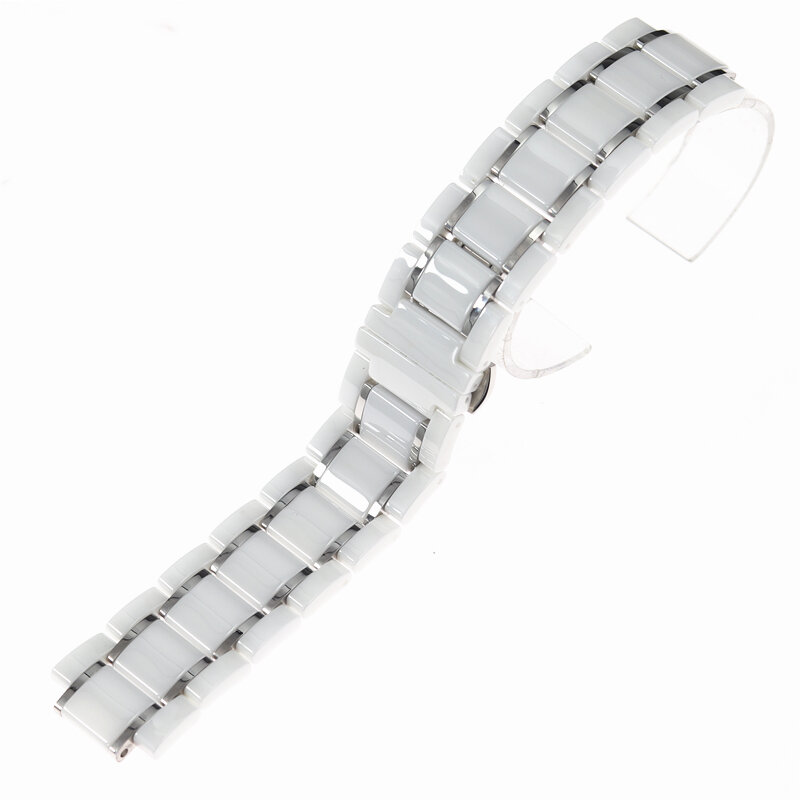 Luxury ceramic strap 24mm for GUESS GC ceramic watch bracelet bracelet black white light plus stainless steel ceramic watch band
