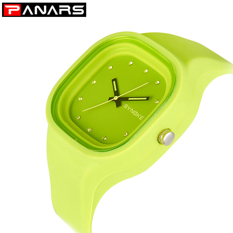 PANARS-Relojes de pulsera de silicona para niños, pulsera de cuarzo informal de marca de lujo, regalo para estudiantes y niñas