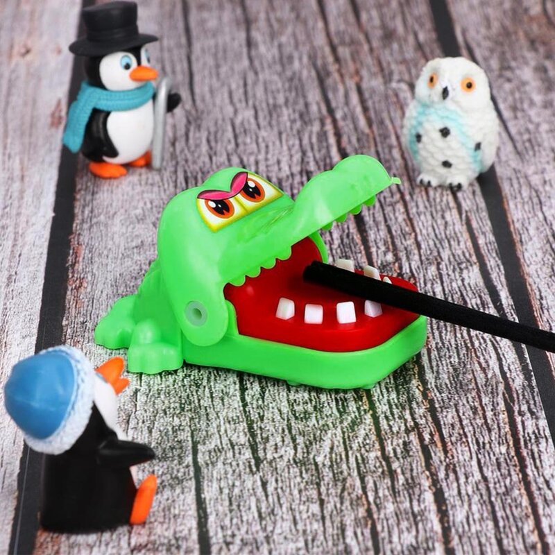 Vitoki-تمساح للأطفال ، نكات عملية وإبداعية ، فم ، أسنان ، تمساح ، لعبة ، هدية عائلية ، لون عشوائي