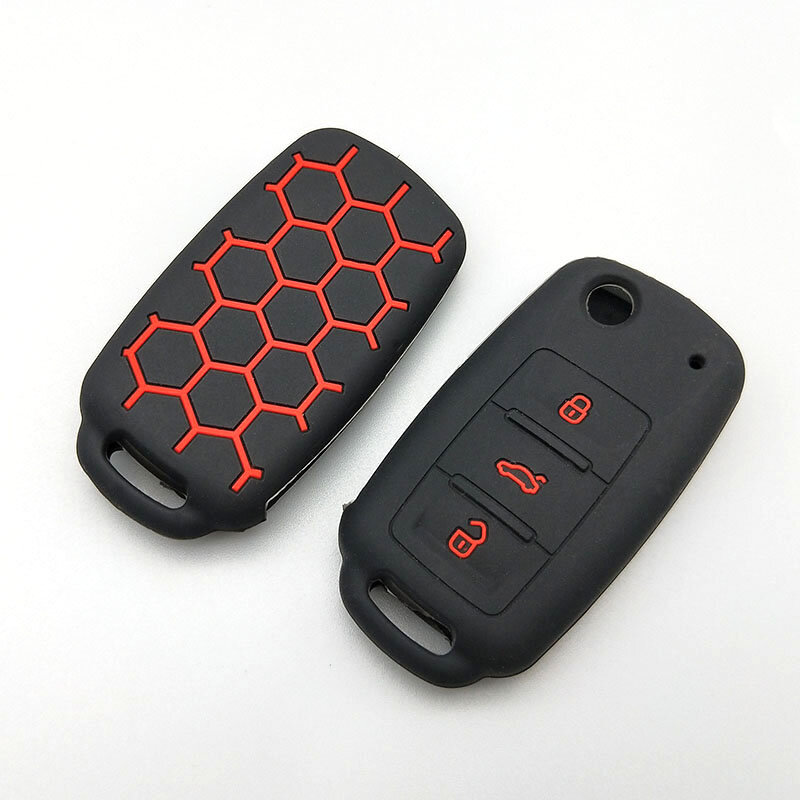 Nowy styl projektowania piłki nożnej dla Volkswagen polo passat golf 5 6 Beetle dla SEAT dla Skoda car key pokrywa silikonowa case Protect