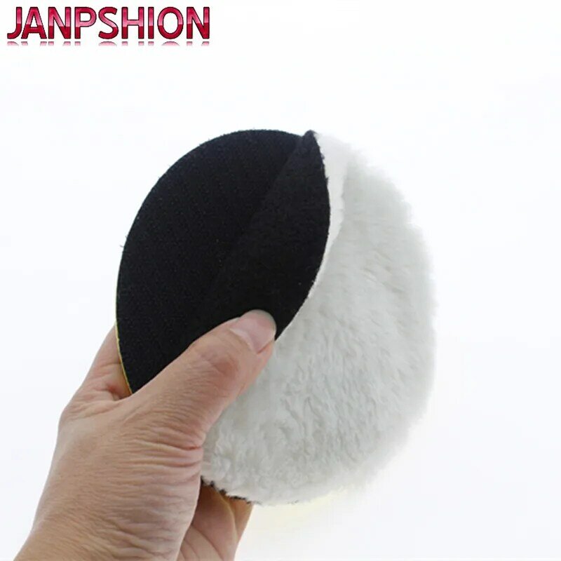 JANPSHION 10 pc 180mm mobil polishing pad 7 "inch polish Polisher waxing bantalan Wol Bonnet Untuk cat Mobil perawatan