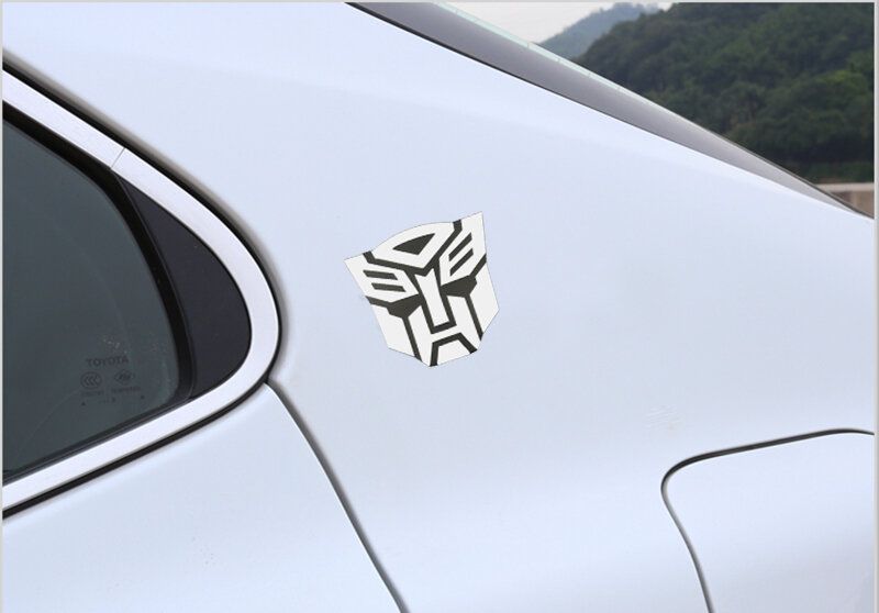 Car styling 3D stop aluminium Autobot Transformers przypinka samochodowa tylny emblemat naklejka na telefon komórkowy laptop modna dekoracja
