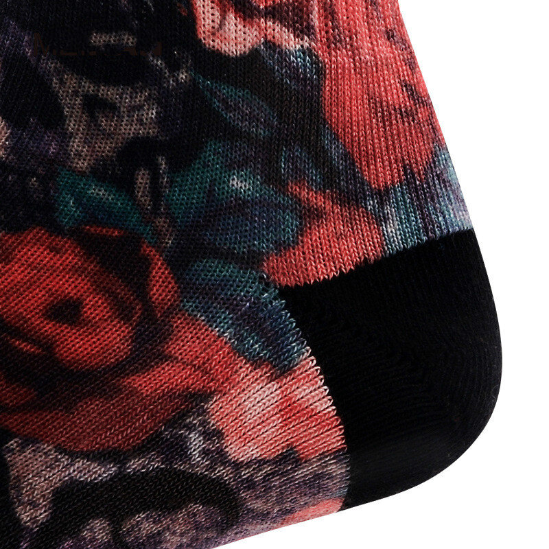 PEONFLY Cotton Men Socks Brand Spring Fall Plus Size Quality Compression Coolmax Black Grey Pattern Business Dress Male Socks