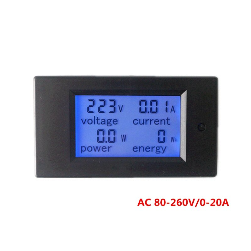AC Voltímetro Medidor de Energía Multifunción Monitor de Energía de la CA 80-260/100A Voltios Amperios Amperímetro Del Voltímetro Del probador de fuente de Corriente transformador