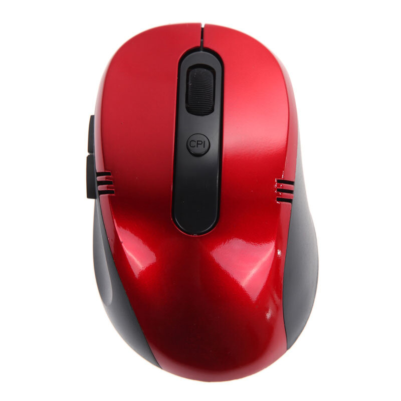 Uniwersalna bezprzewodowa mysz 2.4 ghz 1600DPI regulowana optyczna mysz komputerowa ergonomiczna gra myszy z odbiornikiem USB na PC Laptop