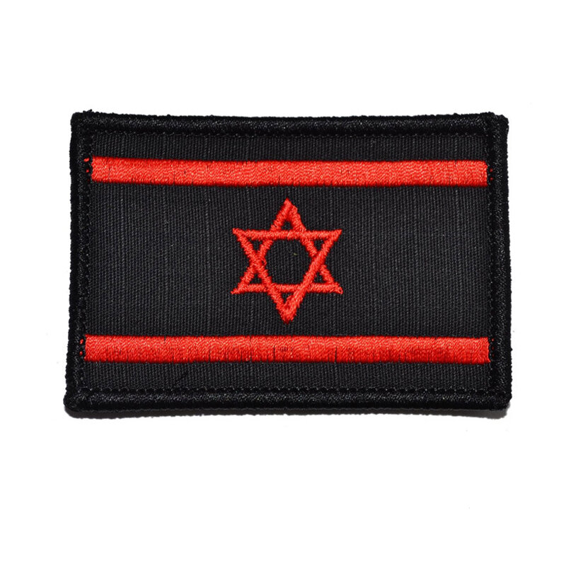 1 pz ricamo israele bandiera Brassard Tactical Patch panno Punisher Army Hook And Loop Emblem Morale combattimento Badge