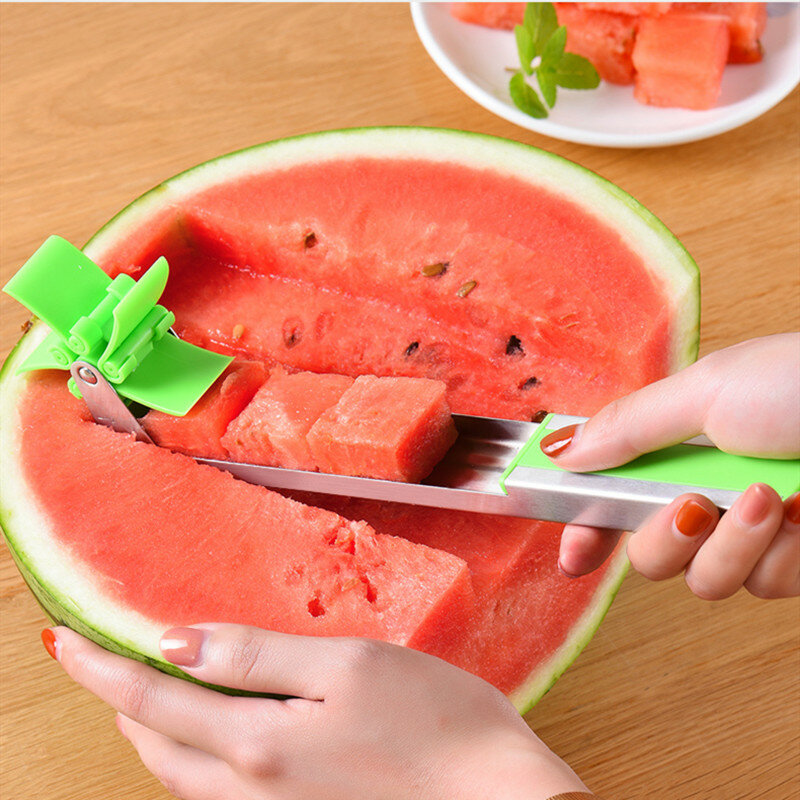 Nowy arbuz Cutter wielu Melon krajalnica ze stali nierdzewnej urządzenie do cięcia wiatrak owoców gospodarstwa domowego artefakt narzędzia kuchenne
