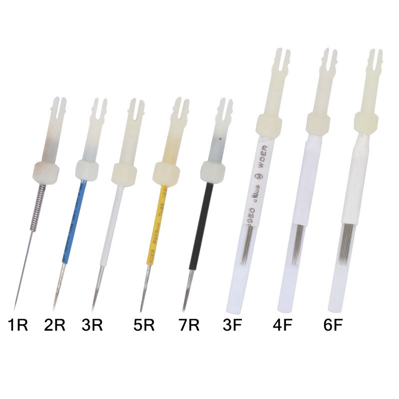 50 قطعة 1R/3R/5R/7R/3F/4F/6F الإبر ل تجميل دائم التنين آلة تجميل دائم مزدوجة المكونات الوشم الإبر
