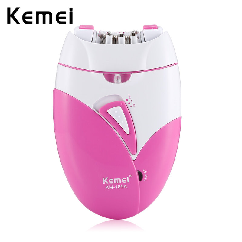 Kemei-depiladora recargable para mujer, máquina de afeitar eléctrica con carga USB, recortadora de pelo, KM - 189A