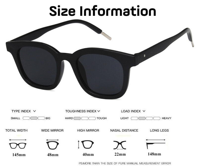 Óculos de sol marca com armação quadrada masculino e feminino, óculos clássico para direção, proteção uv400, 2019