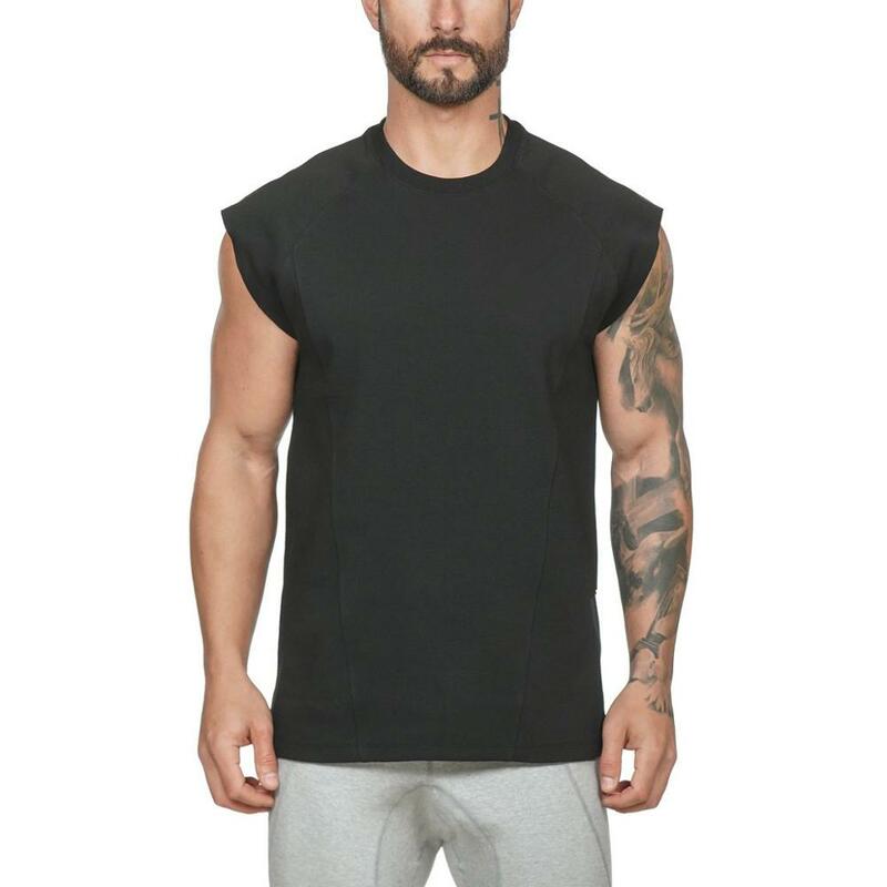 Мужская футболка с коротким рукавом, черная Повседневная Приталенная футболка с принтом, лето 2021