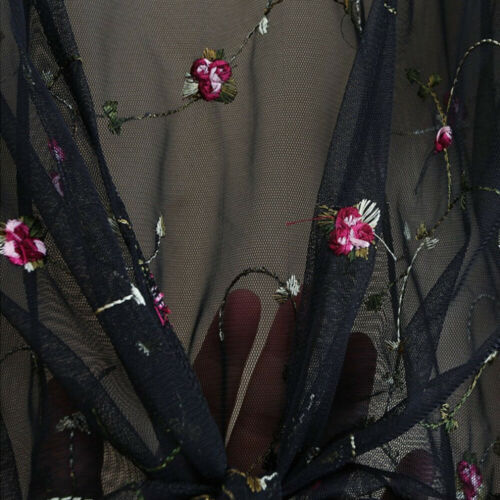 Rebeca de verano para mujer, Camisa larga de encaje, transpirable, fina, bordada con flores