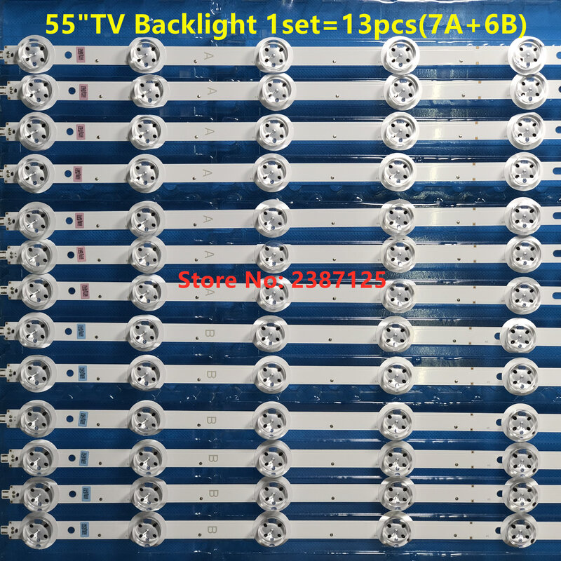 13PCS LED Bar SVS550AF3 SVS550AH3 LJ07-01256B_8LEDs_Rev0.2_150324  BN96-01256B BN07-01468A LTI550HN11 LTI550HN12 LH55UDEBLBB/XF