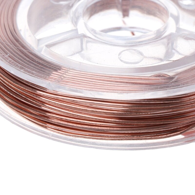 1 Roll 10 Meters Dia.0.2/0.3/0.4/0.5/0.6/0.8mm T2 Copper Wire Line DIY Materials