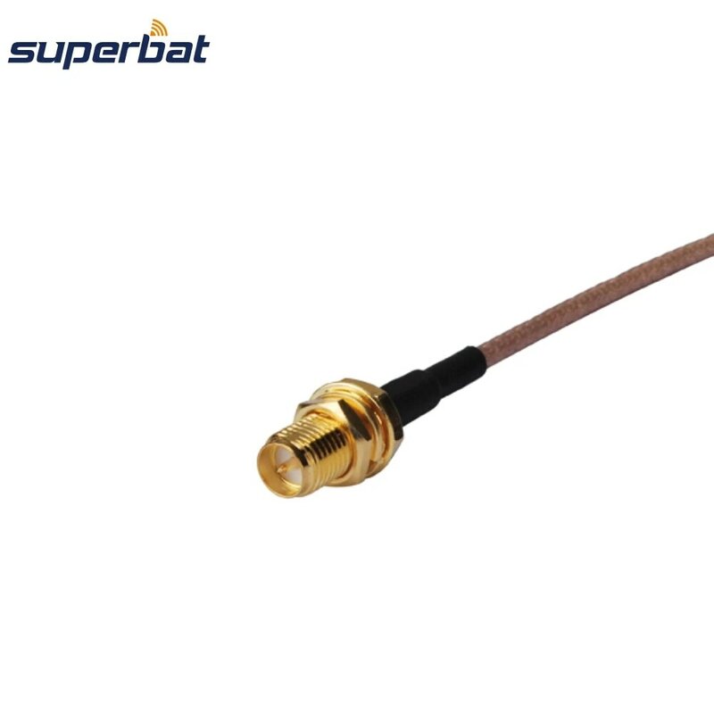 Supetbat-Cable macho de ángulo recto a RP-SMA hembra (macho in), Cable Pigtail de mampara RG316, 15cm, MS147