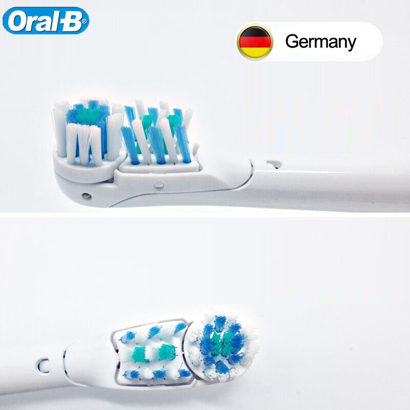 Oral B-cepillo de dientes eléctrico giratorio para adultos, cabezales de repuesto para limpieza Dual, batería Aa, acción cruzada