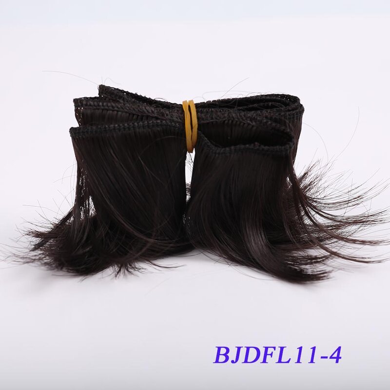 Bybrana peruca curta para boneca, preta, vermelha, resistente ao calor, 5cm x 100cm, bjd sd, faça você mesmo