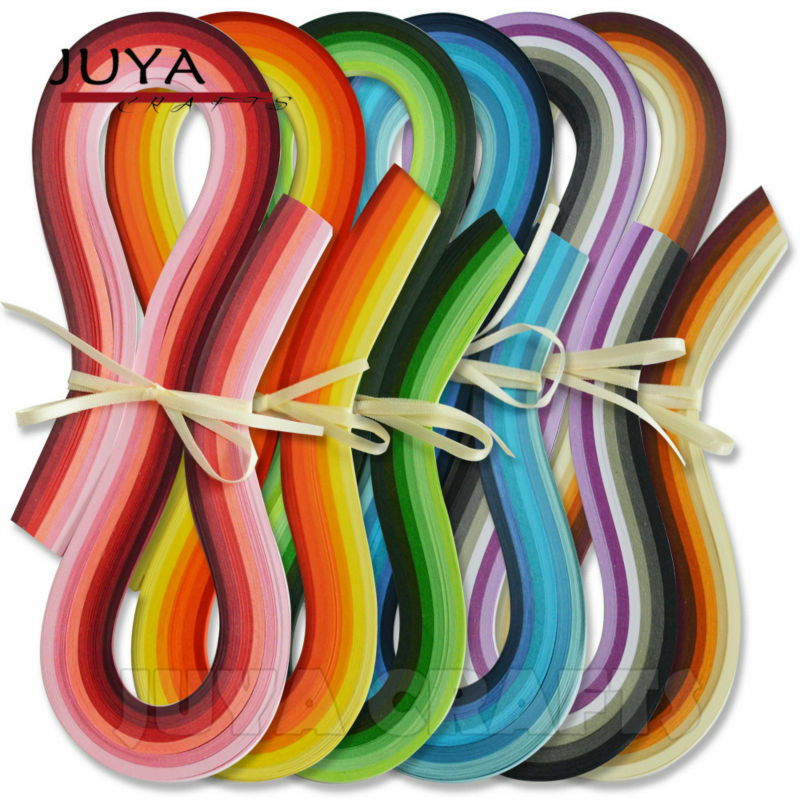 JUYA Paper Quilling 36 Shades Colors,540mm Length,3/5/7/10mm width,720 strips total DIY Paper Strip Handmade Paper Crafts