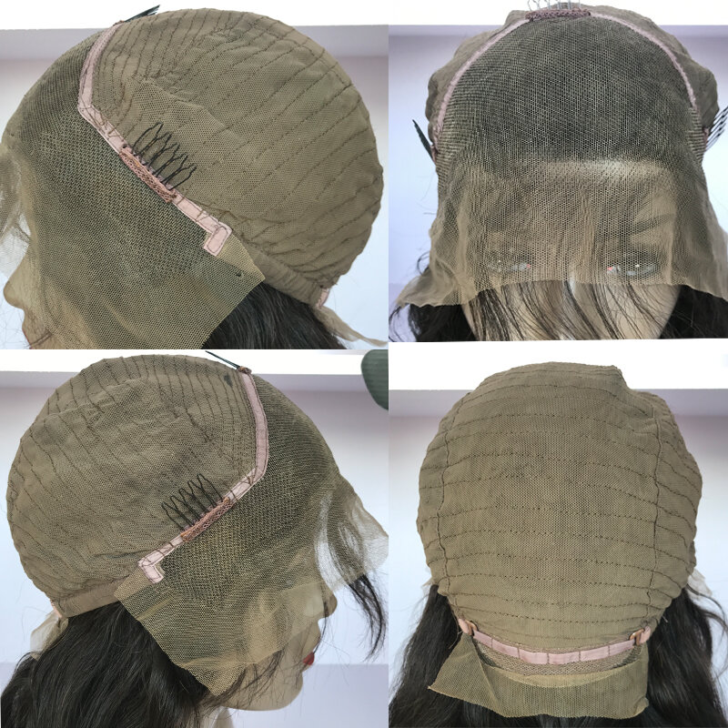 Queenking cabelo brasileiro frente do laço perucas de cabelo humano para as mulheres negras pré arrancadas perucas frontal do laço onda do corpo cabelo remy brasileiro