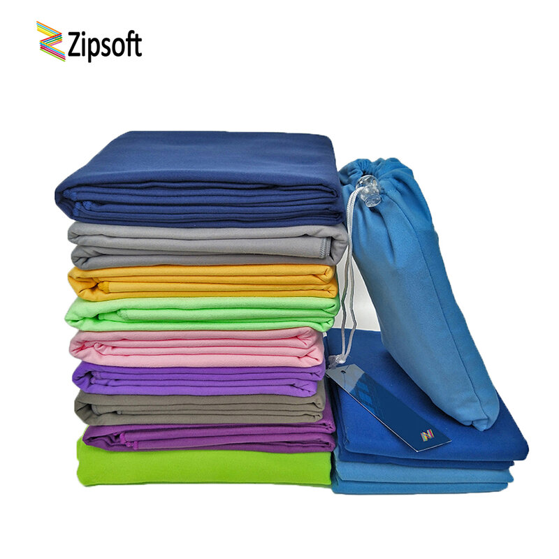 Zipper soft bolsa esportiva de microfibra, toalha para viagem, praia, esportes, secagem rápida, natação, camping, academia, leve, novo, quente, natal