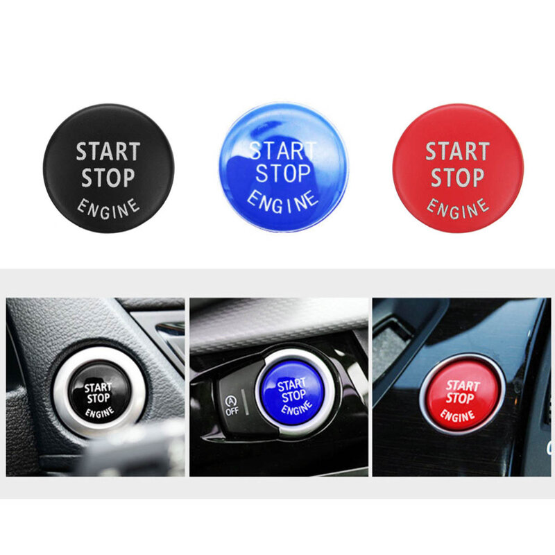 Botón de arranque y parada de motor de coche, accesorios de cubierta de interruptor de reemplazo, decoración de llave para BMW X1, X5, E70, X6, E71, Z4, E89, Serie 3, 5, E90, E91, E60