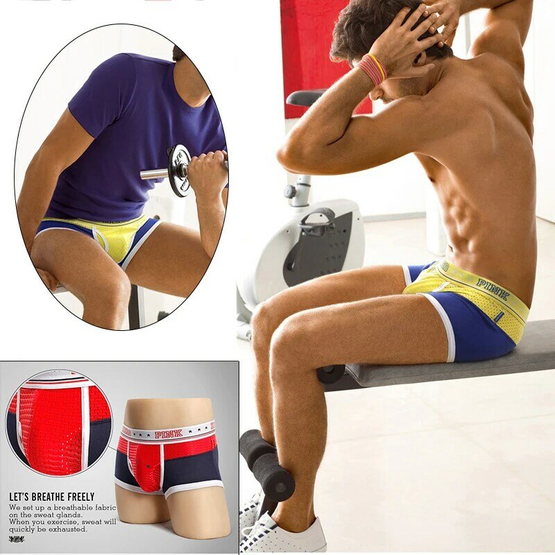 Men's New Casual Shorts Men Comfortable Underwear Cotton Boxer Low Waist Sexy Underpant Summer Homewearing Beach Sunbath Shorts