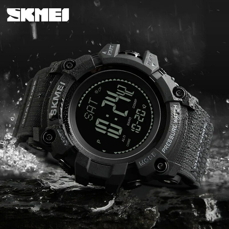 New Men Sports Watches SKMEI Brand Pressure Compass Watch Alarm Chrono Digital Wristwatches 30M Waterproof Relogio Masculino