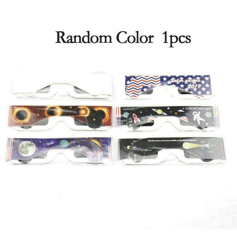 Gafas de Eclipse Solar de papel con marco blanco, lentes de Eclipse Anular, gafas de Eclipse Solar Total