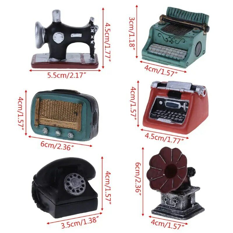 Accesorios de fotografía de bebé foto estudio Retro Vintage máquina de fonógrafo Radio teléfono antiguo creativo Mini decoración orna