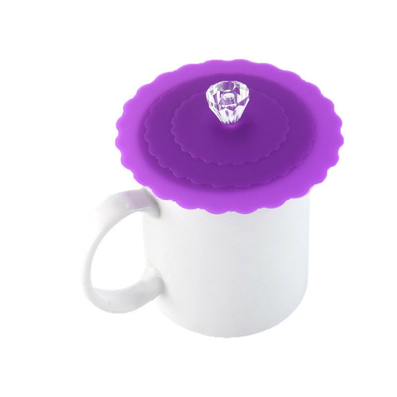 Крышка чашки для питьевой воды с милыми фруктами, силиконовая крышка для чашек с защитой от пыли, стеклянная крышка для кружек диаметром 10 с...