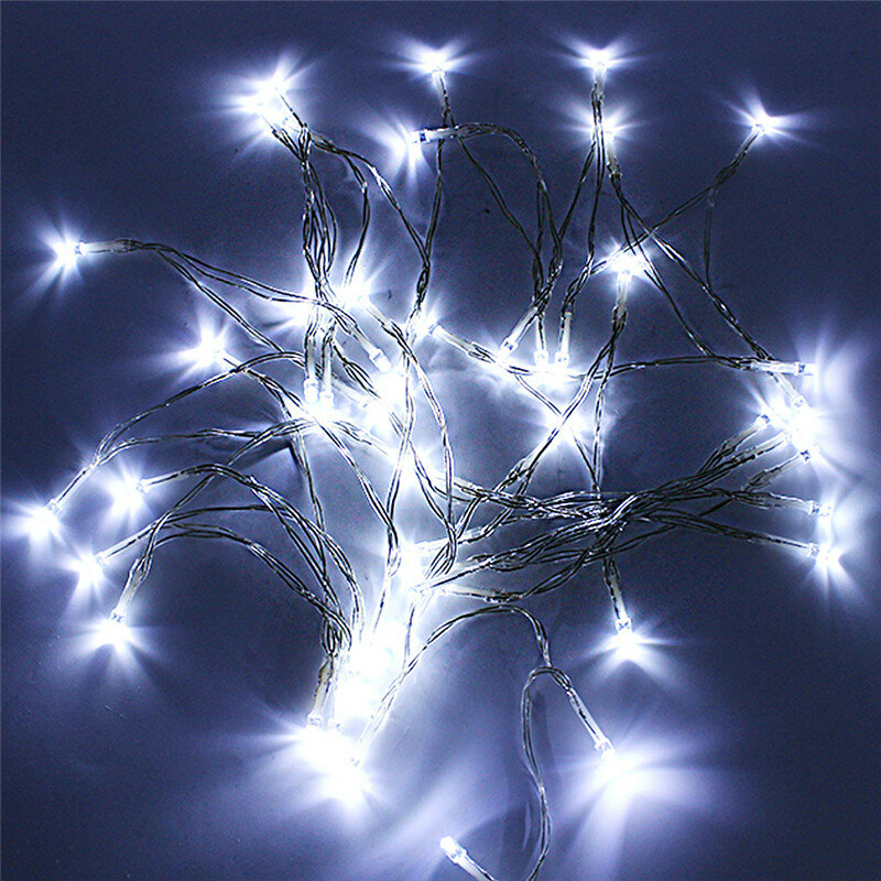 50 LED String światła LED pasek światła na boże narodzenie Garland dekoracja na przyjęcie ślubne boże narodzenie Flasher Fairy Lights