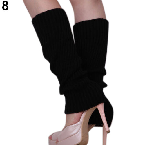 Calentadores de pierna de punto para mujer, medias hasta la rodilla de estilo suelto, regalo, cálido, Color caramelo, Invierno