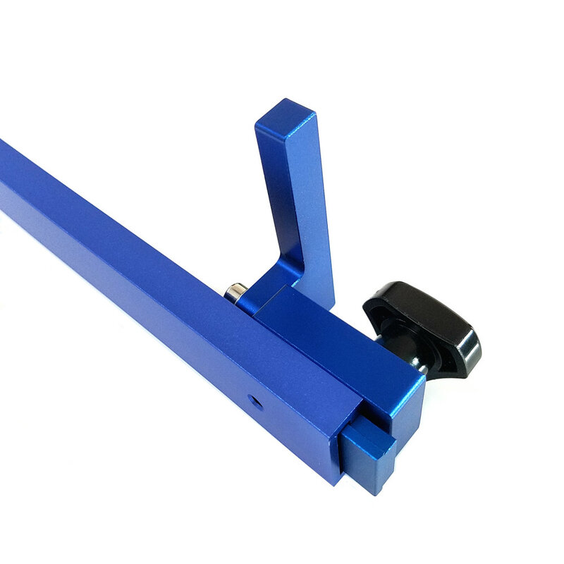 Liga de alumínio azul t-track e madeira t-slot miter track stop set ferramentas de madeira para mesa de roteador