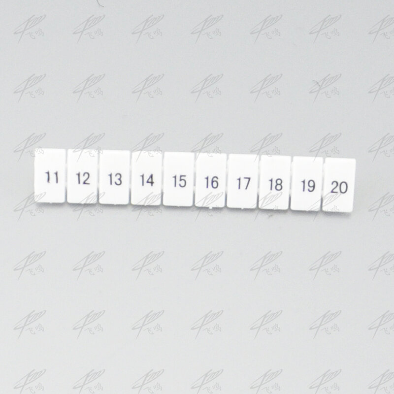 20 pcs zb6 zb6 디지털 번호 마커 적용 uk2.5b. Uk5n udk4 ukk5 din 레일 터미널 블록 제조 업체 스트립 번호 인쇄 zb6