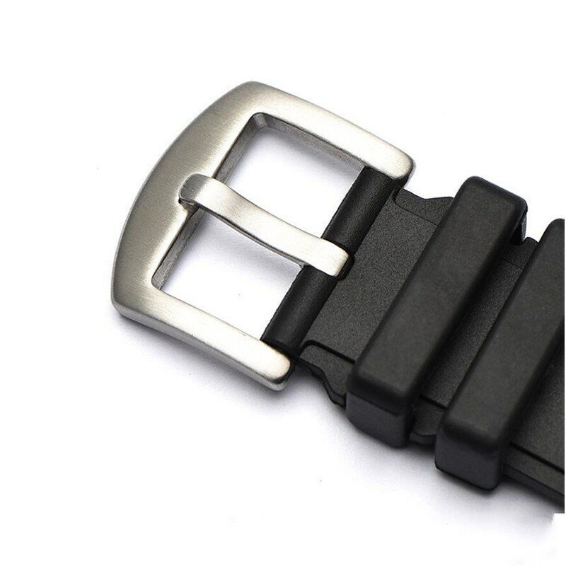 22mm Perforated Silicone Rubber Rally Watch Band Strap Waterproof Air Hole Watchband Stainless Steel Metal Buckle Bracelet