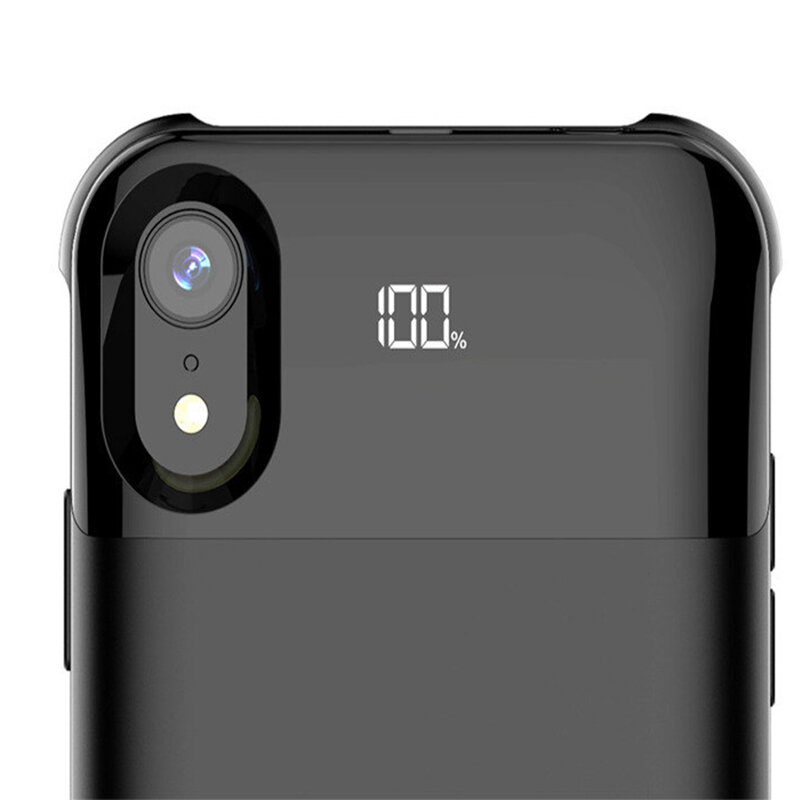 Чехол для зарядки аккумулятора для Iphone X XS XR XS аккумулятор Max Case power раздельное Беспроводное зарядное устройство чехол умный цифровой диспле...