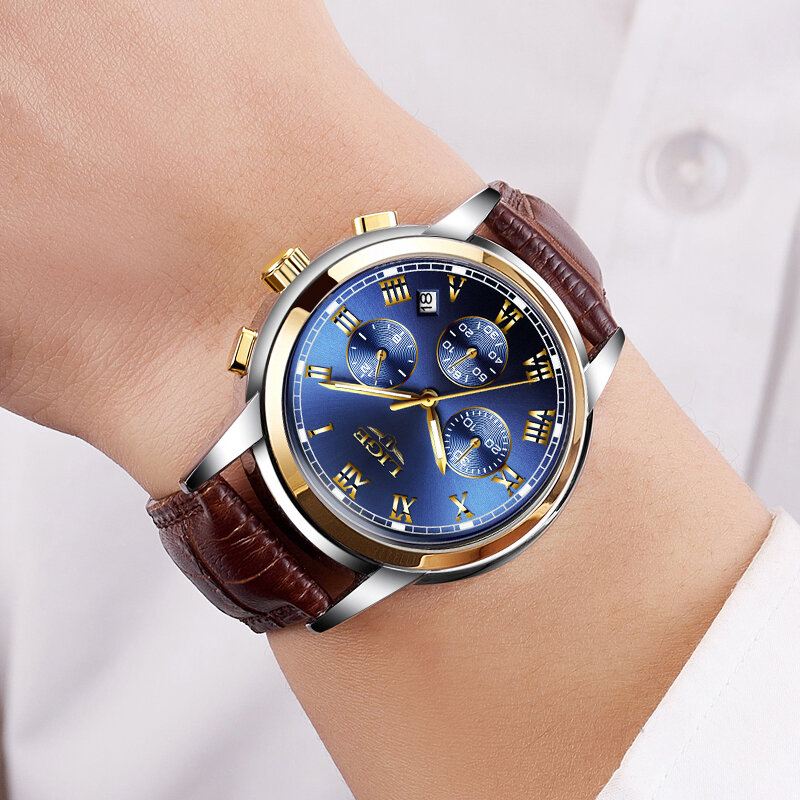 Relogio Masculino LIGE zegarki mężczyźni sport wodoodporna data analogowe kwarcowe zegarki męskie chronograf zegarki biznesowe dla mężczyzn + Box