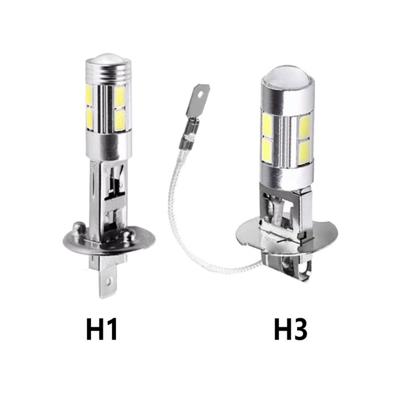 2 pezzi di durata della vita lunga bianco H1/H3 LED Super Bright 10SMD 5630/5730 lampadine di ricambio per fendinebbia per auto luci di marcia lampade #280684