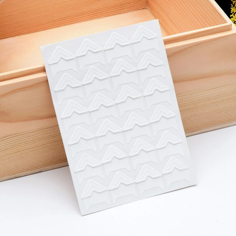 Papel adhesivo único para álbum de recortes, pegatinas de esquina, decoración de fotos, 120x9 cm, 5 hojas de 12,5 unidades