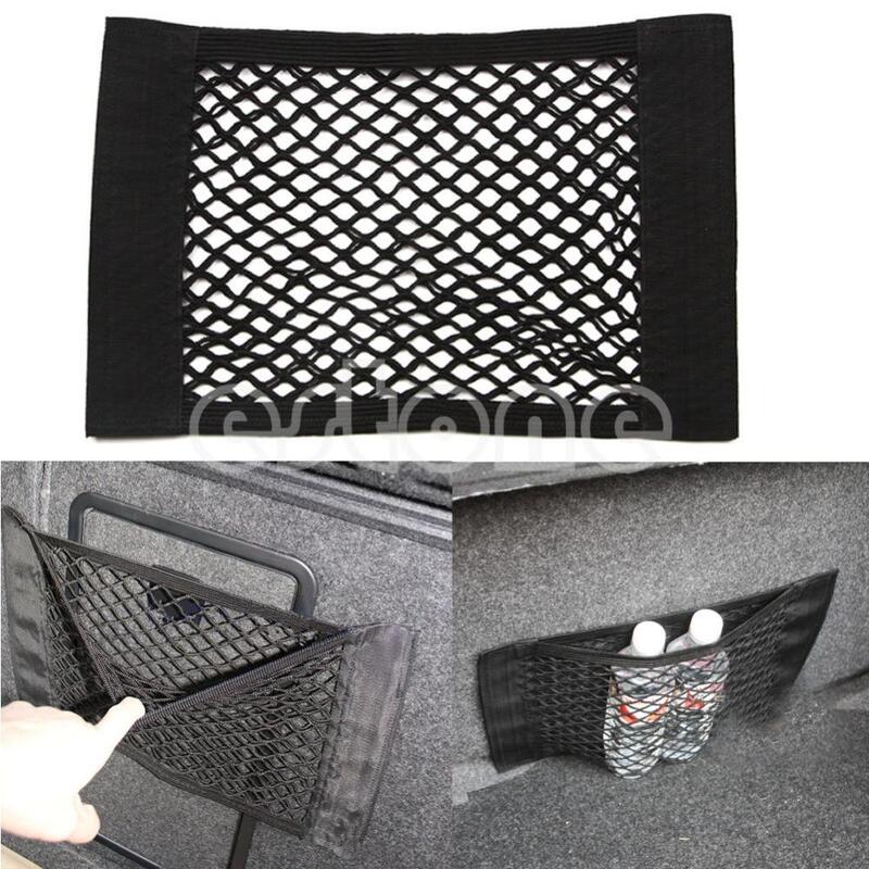 1PC Car Back Rear Trunk Seat Elastic String Net Mesh Storage Bag Pocket Cage