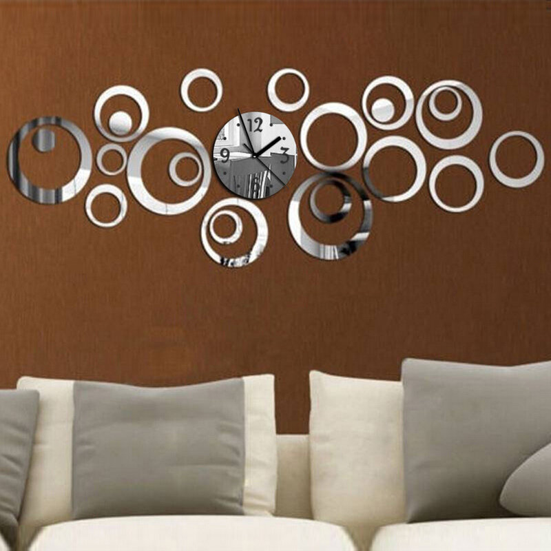 Reloj De Pared De cuarzo con diseño moderno para sala De estar, relojes decorativos grandes 3d, espejo acrílico, bricolaje, nuevo
