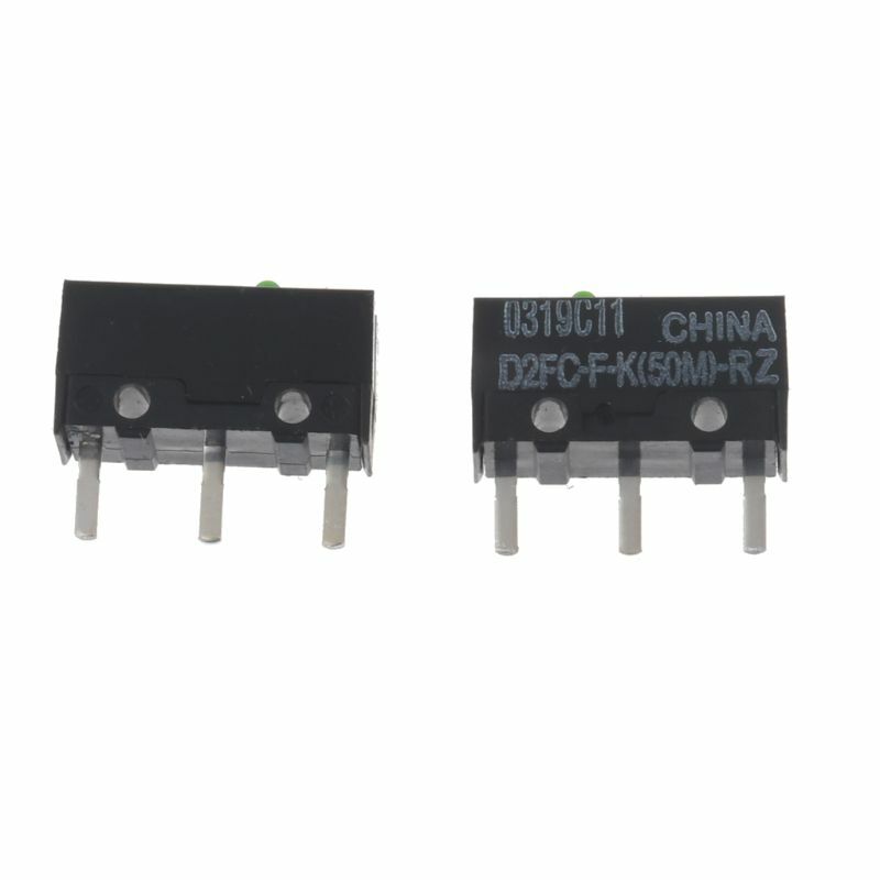 2 pièces Original OMRON souris Micro interrupteur D2FC-F-K (50 M)-RZ point vert 50 Millions clic durée de vie pour Razer