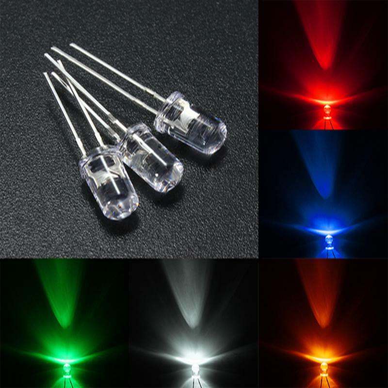 Kit d'assortiment de lampes à Diodes LED, cinq couleurs, 3mm/5mm, 300 pièces, lumière vive ronde, rouge, blanc, vert, pratique pour le bricolage