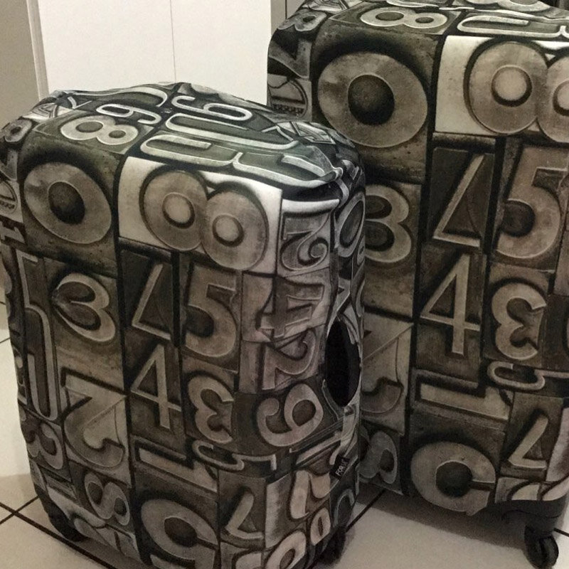 ELVISWORDS 荷物保護カバー黒アートアフロ女の子トラベルアクセサリーのための 18-30 インチトロリースーツケースカバー防塵バッグ