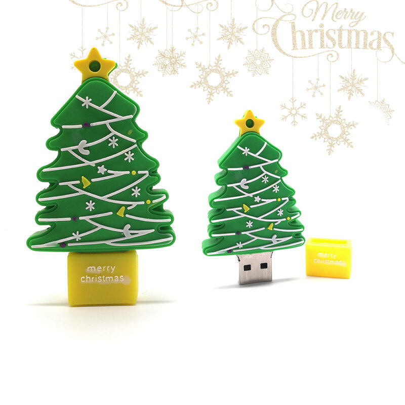 Pendrive albero Di Natale/pupazzo di neve/Babbo natale usb flash drive 4GB 8GB 16GB 32GB 64G Di Natale cervo di memoria della penna del bastone drive cle usb