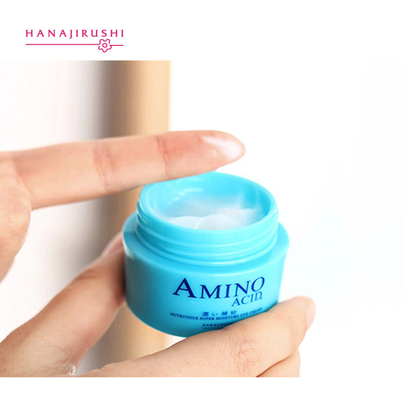 Hanajirushi aminoácido creme para os olhos remover círculo escuro/sacos para os olhos/pés de corvo/anti-rugas anti-inchaço endurecimento 30ml