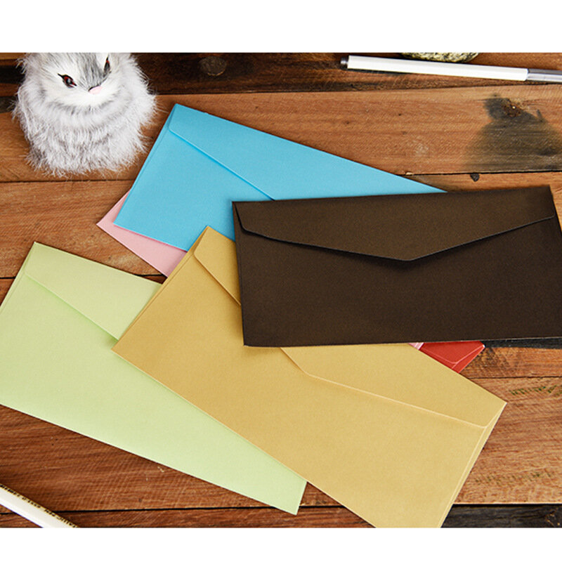 Конверт Coloffice в стиле вестерн 10 шт., креативный Глянцевый цветной конверт для приглашений, принадлежности для школы и офиса