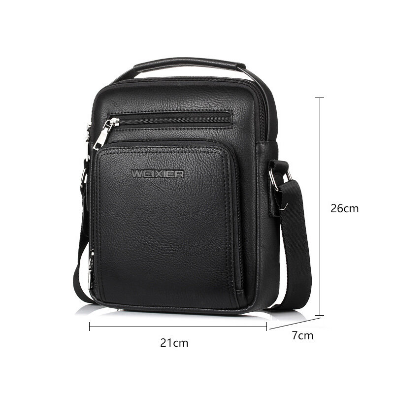 Новая модная дизайнерская Высококачественная Мужская сумка через плечо из искусственной кожи, повседневная офисная сумка-мессенджер на мо...